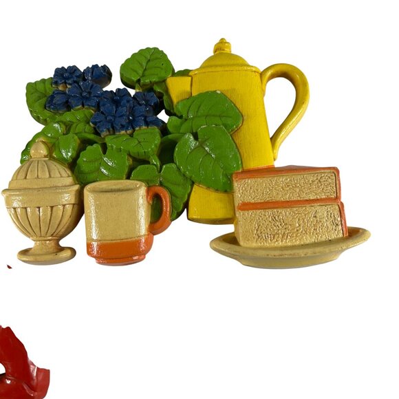 Vintage 70s Dart Industries Kitchen Wall Hangings 3D Mushrooms Lobster Onions - Picture 3 of 16